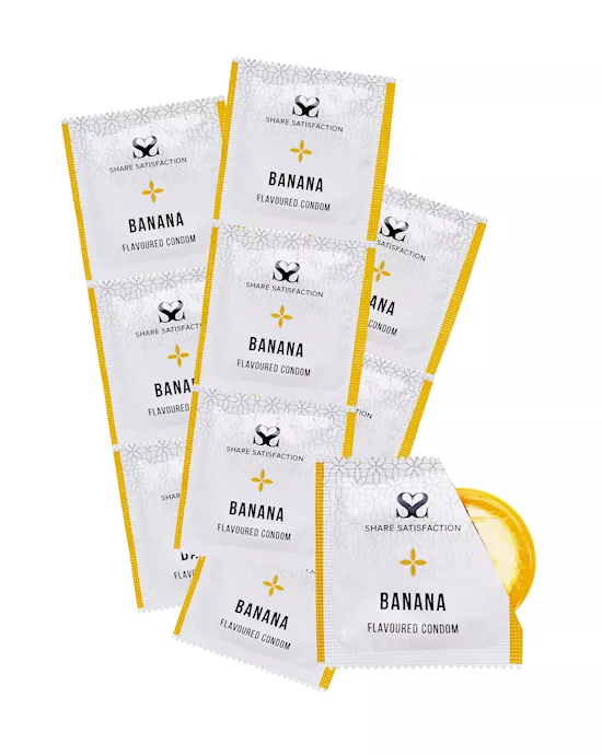 ShareSatisfactionBananaFlavouredCondoms-bulkpack50100500