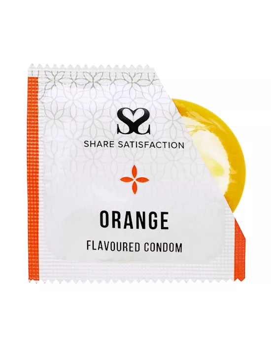 Share Satisfaction Orange Flavoured Condoms - 100 Bulk Pack