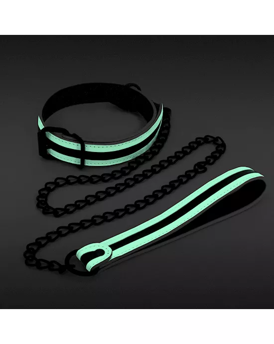 Glo Bondage Collar And Leash
