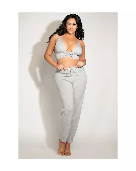 Flirtatious 2-piece Bralette And Jogger Set