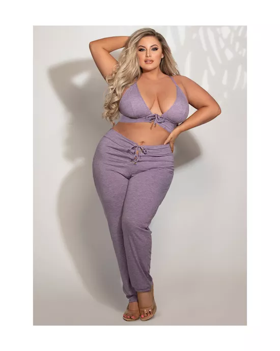 Flirtatious 2-piece Bralette And Jogger Set