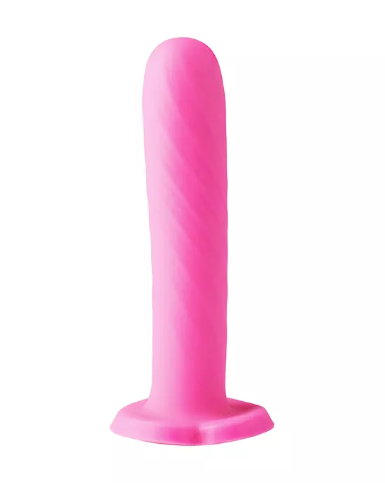 Nood Colours Dual Density Dildo With Heart Shaped Base