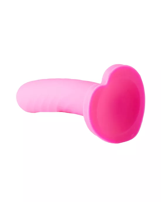 Nood Colours Dual Density Dildo With Heart Shaped Base