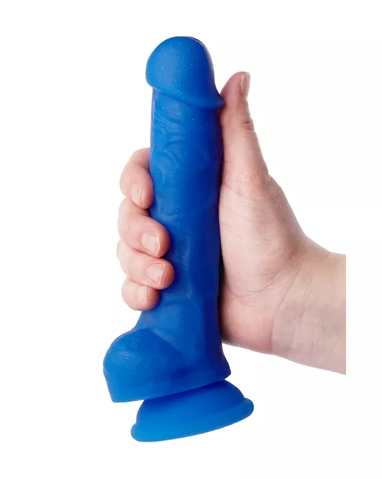 Nood Colours Realistic Glitter Dual Density Dildo With Balls