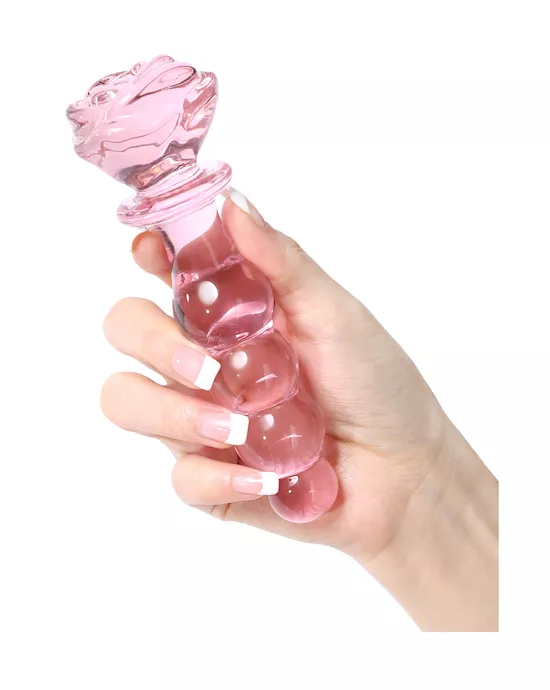 Lucent Beaded Rose Glass Massager
