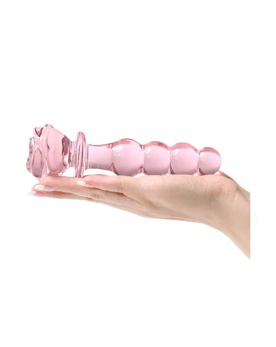 Lucent Beaded Rose Glass Massager