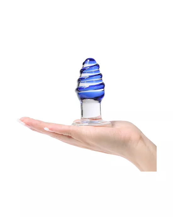 Lucent Swirling Glass Butt Plug