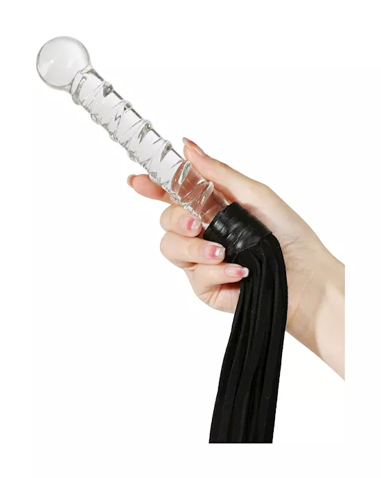 Lucent Glass Handle Flogger