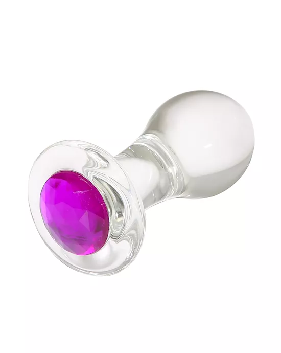 Lucent Jewelled Glass Butt Plug