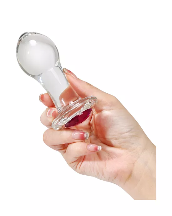 Lucent Jewelled Glass Butt Plug