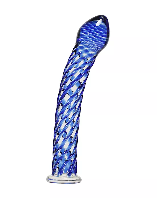 Lucent Spiral Waves Glass Dildo