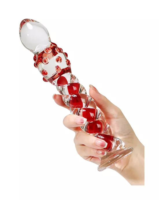 Lucent Entwined Glass Dildo