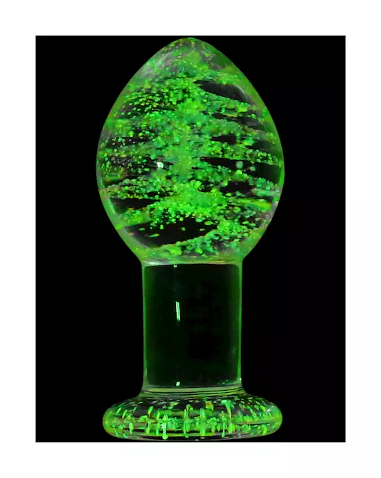 Lucent Glow In The Dark Globe Glass Butt Plug