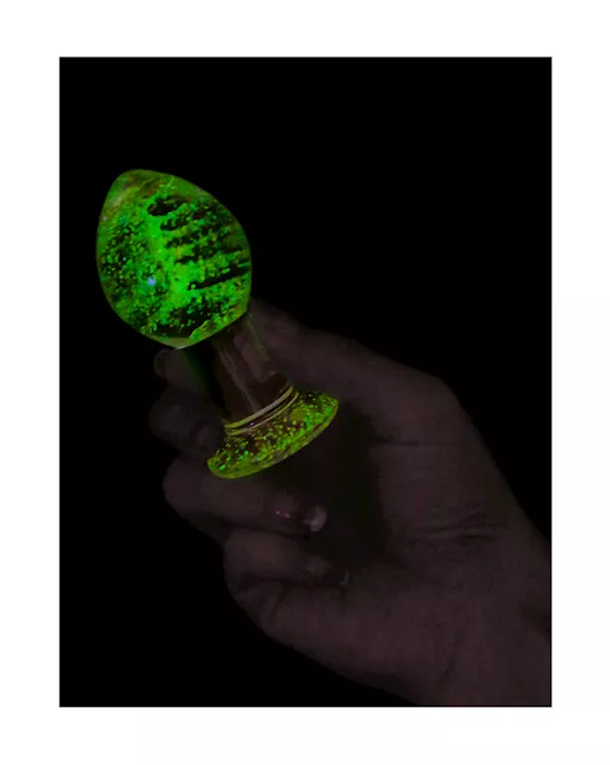 Lucent Glow In The Dark Globe Glass Butt Plug