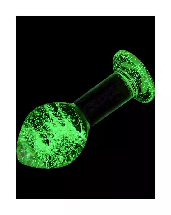 Lucent Glow In The Dark Globe Glass Butt Plug