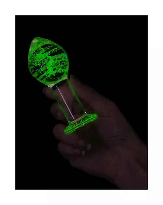 Lucent Glow In The Dark Globe Glass Butt Plug