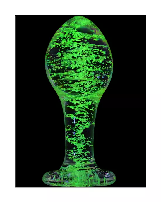 Lucent Glow In The Dark Globe Glass Butt Plug