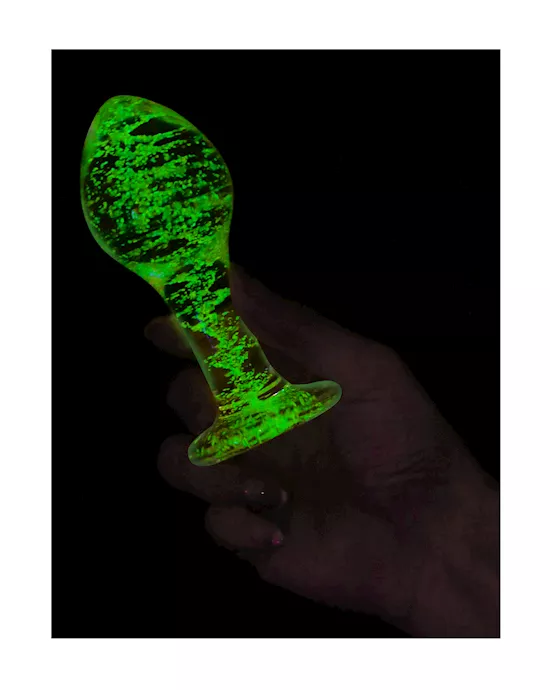 Lucent Glow In The Dark Globe Glass Butt Plug