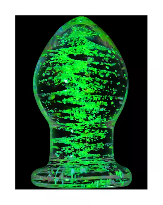 Lucent Glow In The Dark Globe Glass Butt Plug