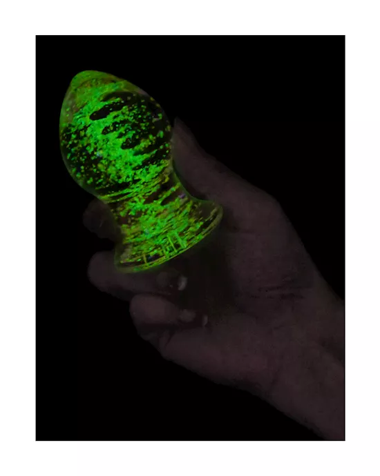 Lucent Glow In The Dark Globe Glass Butt Plug