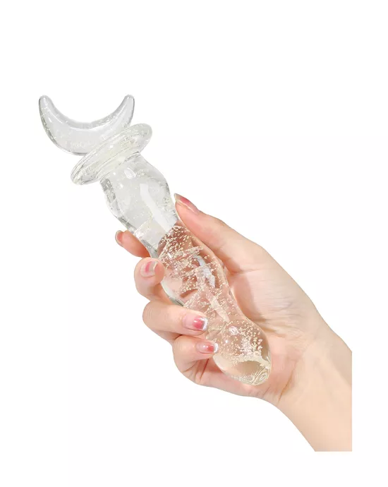 Lucent Glow In The Dark Crescent Glass Massager