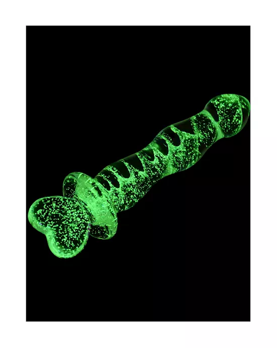 Lucent Glow In The Dark Heartfelt Glass Massager