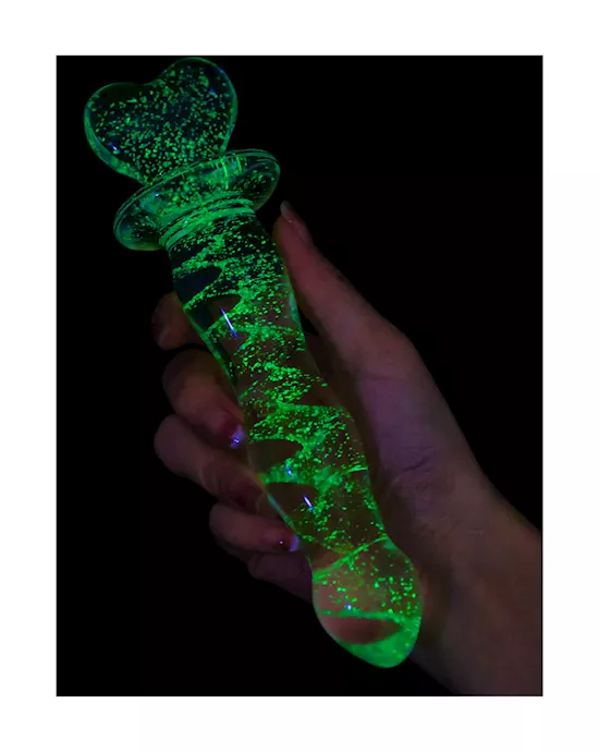 Lucent Glow In The Dark Heartfelt Glass Massager