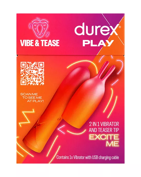 Durex Play Vibe & Tease 2 In 1 Vibrator & Teaser Tip
