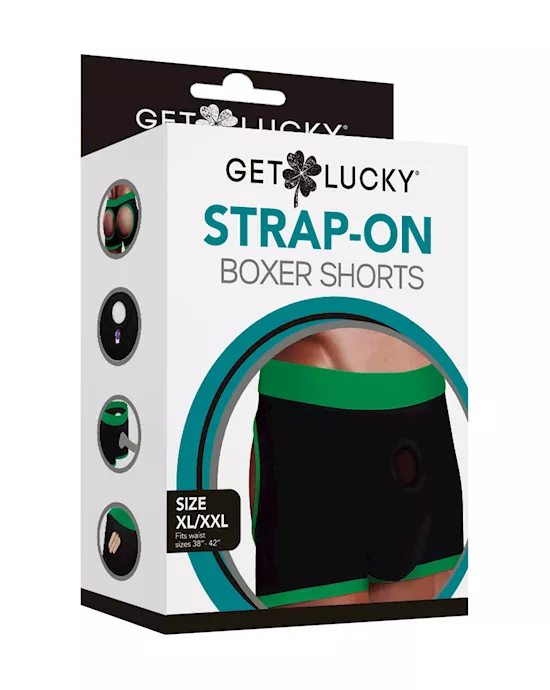 Get Lucky Strap-on Boxer Shorts - Xl/xxl