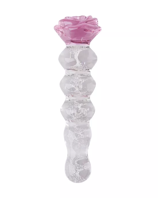 Glow In The Dark Fountain Rose Glass Massager