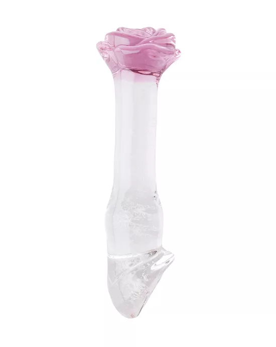 Glow In The Dark Helmet Rose Glass Massager