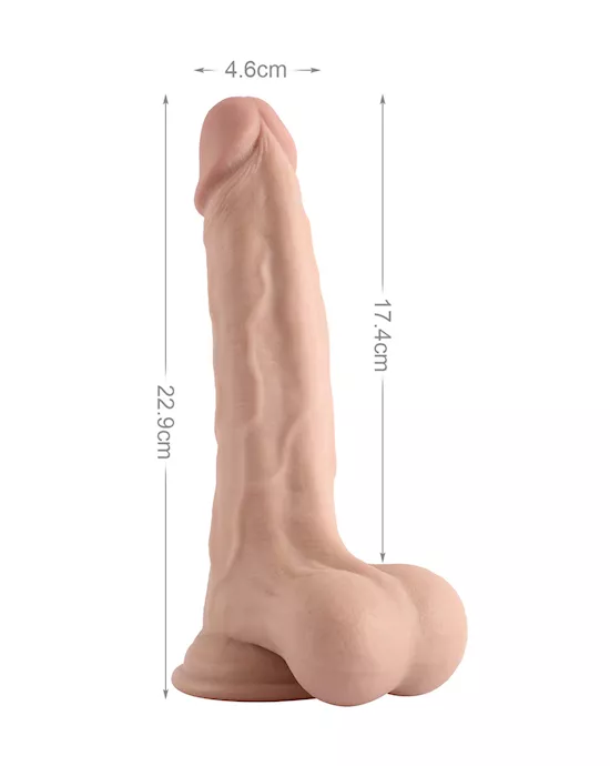 Adept Sliding Skin Dual Layer Dildo