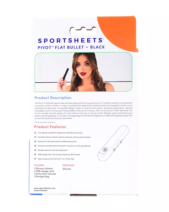 Pivot Flat Bullet Vibrator