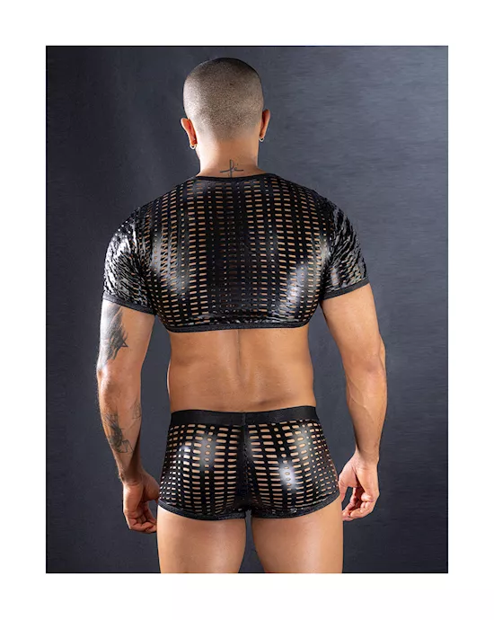 Mesh Tops And Boxer Set