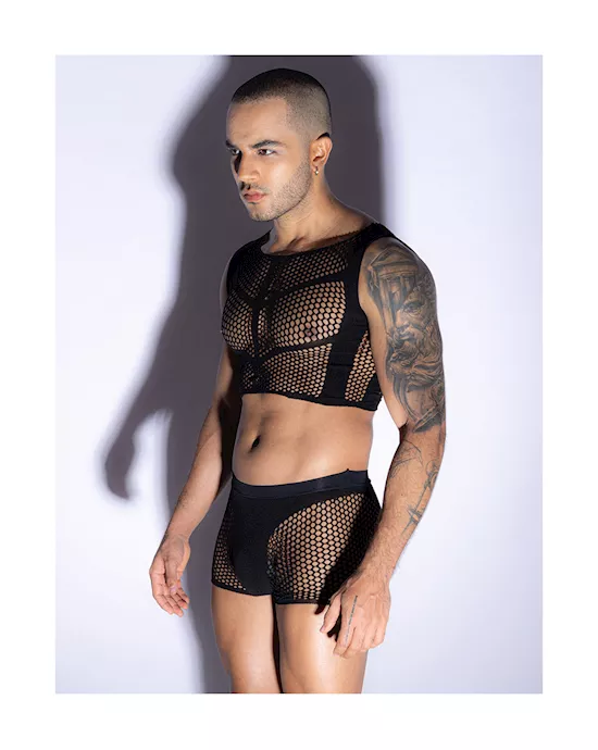 Leaf Top And Boxer Body Stocking