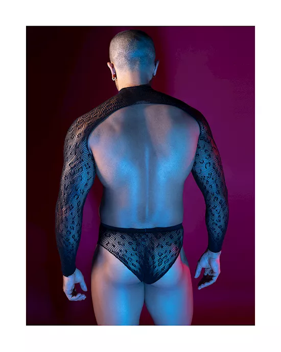 Leopard Top And Underwear Body Stocking