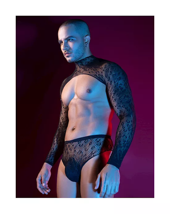 Leopard Top And Underwear Body Stocking