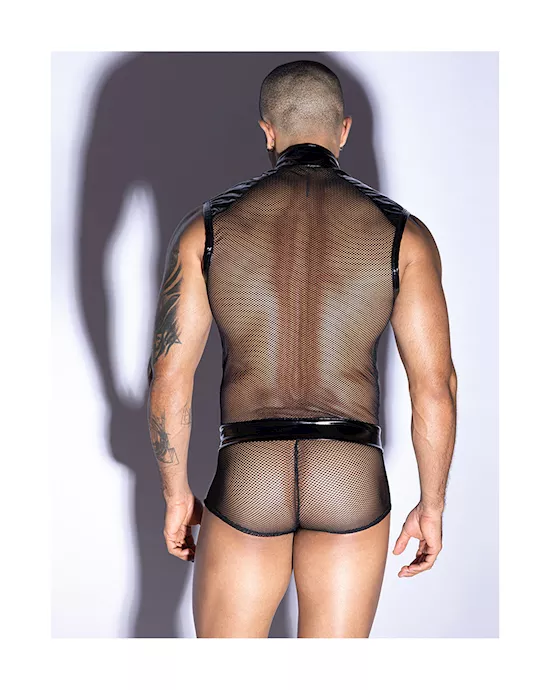 Fancy Dress Mesh Top And Underwear