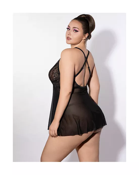 Queen Size Flowery Babydoll