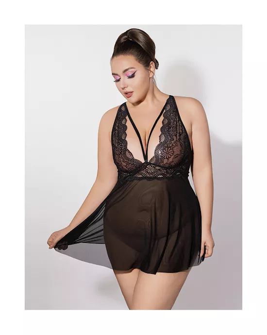 Queen Size Flowery Babydoll