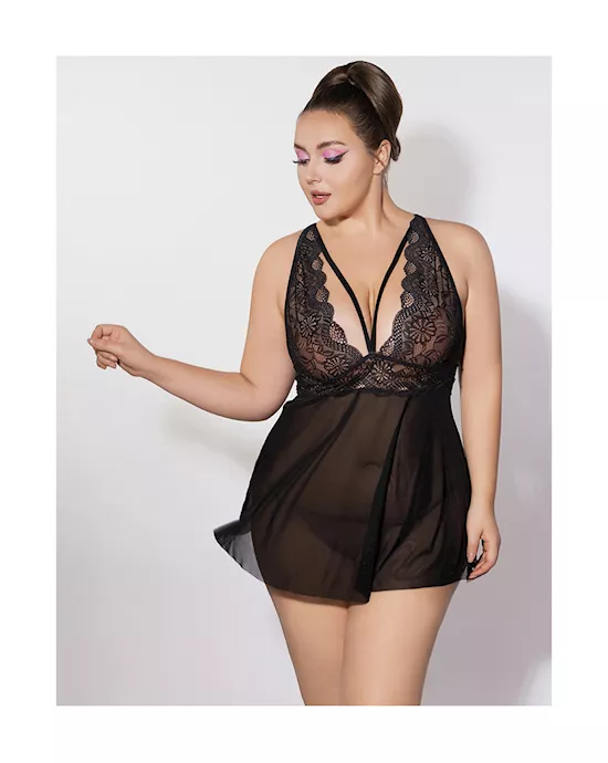 Queen Size Flowery Babydoll