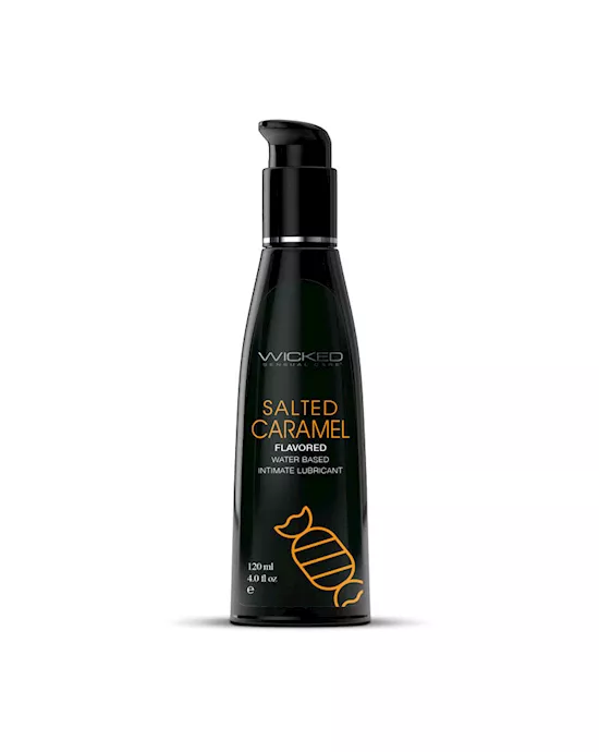 WickedAquaSaltedCaramel-SaltedCaramelFlavouredWaterBasedLubricant-120ml4ozBottle