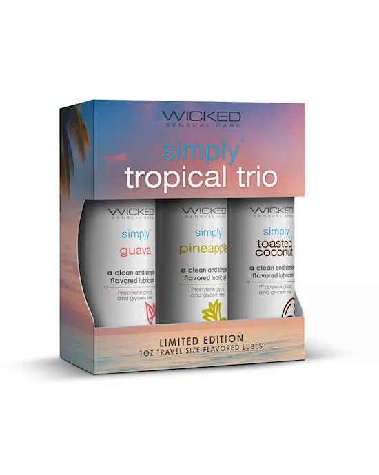 WickedSimplyTropicalTrio-FlavouredWaterBasedLubricants-Setof3x30mlBottles