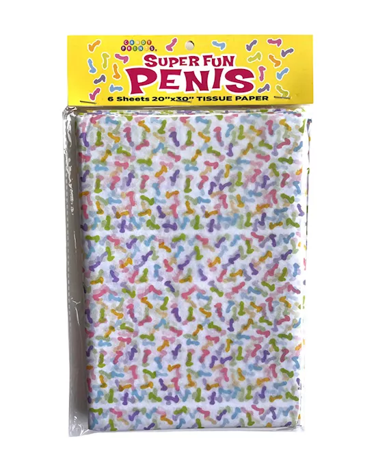 SuperFunPenisTissuePaperSheets-NoveltyDecorationSheets-6Pack