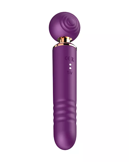 Amethyst Thrusting Wand Vibrator