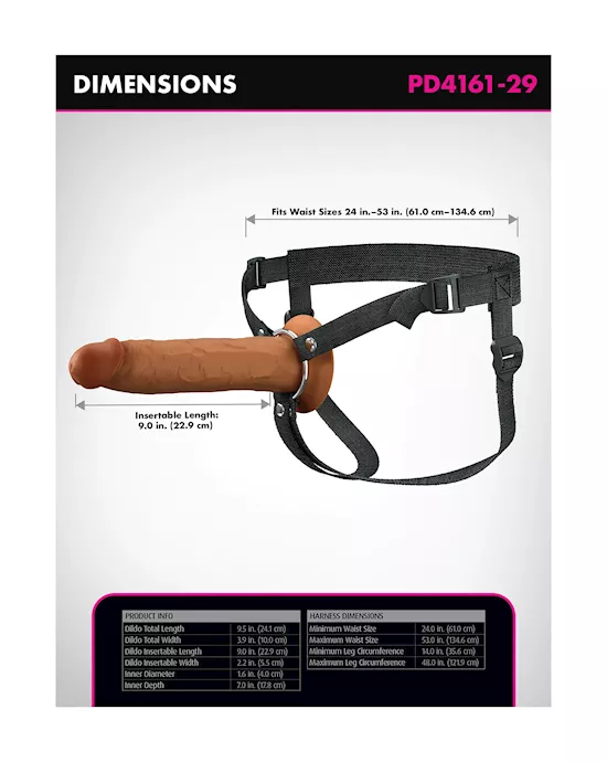 Fantasy X-tensions Elite 9" Silicone Hollow Strap-on Dual Density