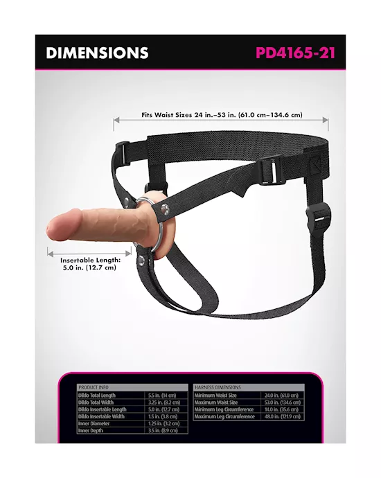 Fantasy X-tensions Elite 5" Silicone Hollow Strap-on Dual Density