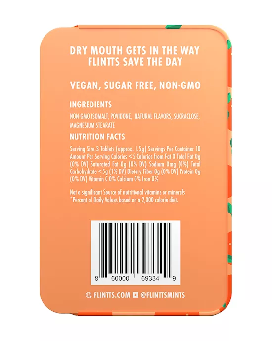 Flintts Mouth Watering Mints - Sour Tangerine