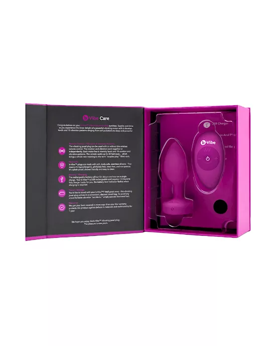 b-VibeVibratingJewelsRemoteControlPlugTESTER