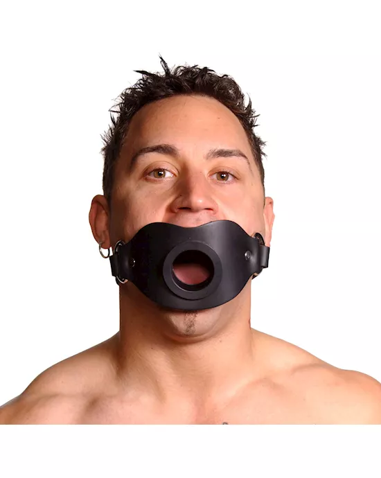 StrictLeatherLockingOpenMouthGag